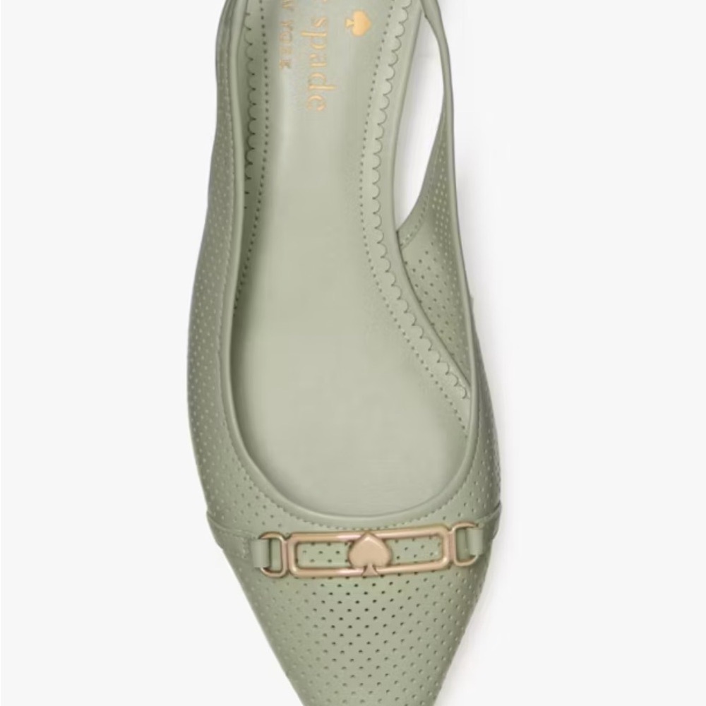 NWOT kate spade Sage Perforated Pointed-Toe Slingback Ballet Flat